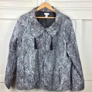 Snakeskin (faux) windbreaker Jacket